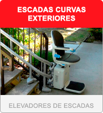 cadeira elevatória escadas curvas exteriores